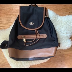 Brand New Black and Brown Coach Backpack